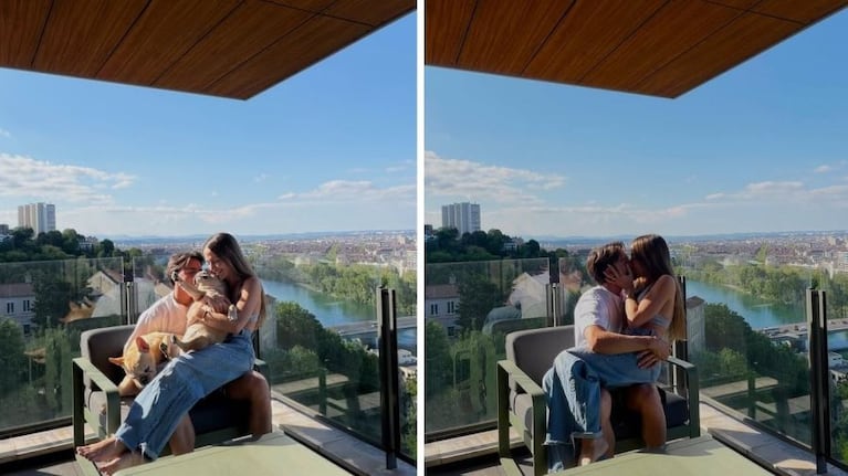 Desde el balcón de la vivienda se puede apreciar tanto el curso de agua como el perfil de la ciudad francesa. Fuente: Instagram.