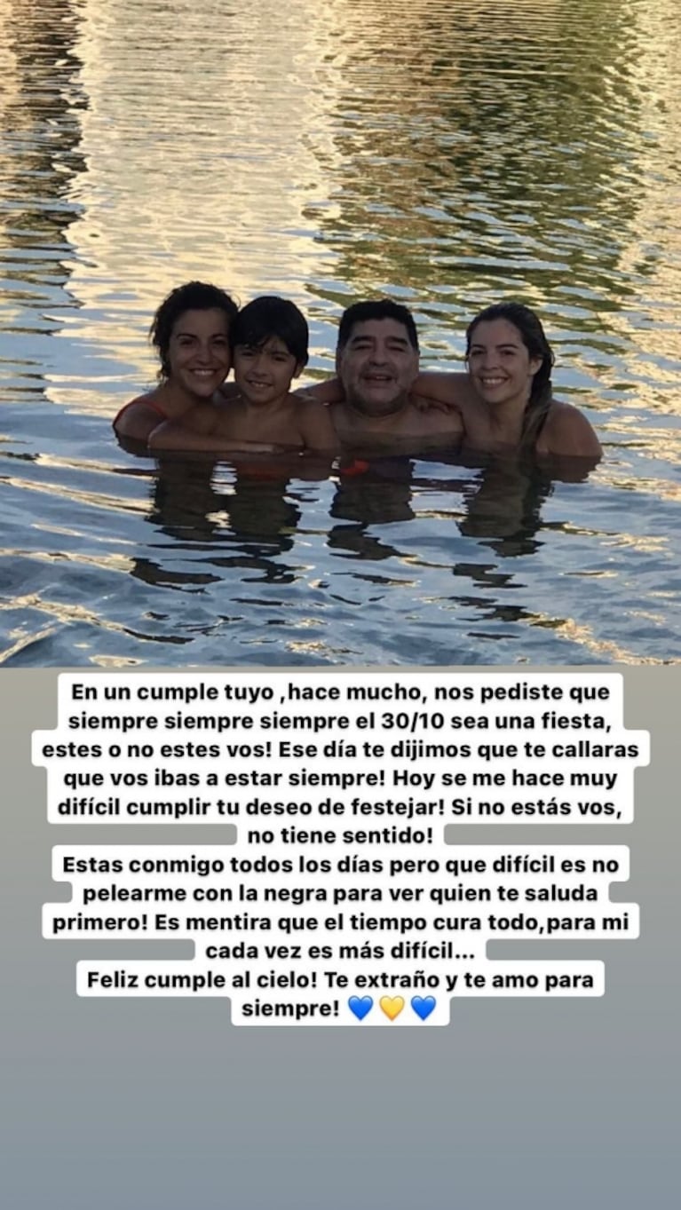 Desgarradores posteos de Dalma y Gianinna en el día que Diego Maradona cumpliría 61 años: "Es mentira que el tiempo cura todo"