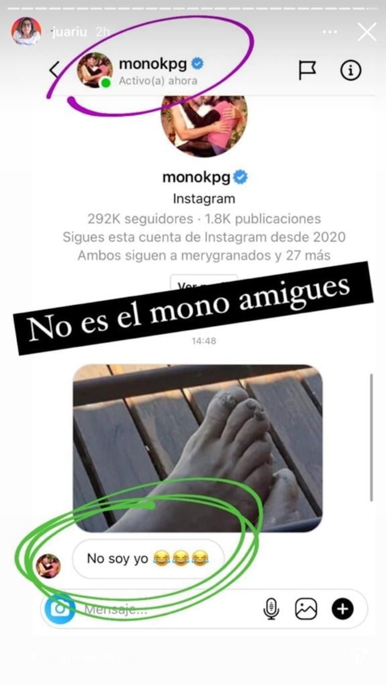 Desopilante reacción del Mono de Kapanga ante la versión de que podía ser el misterioso hombre de la foto de Andrea Rincón: "No soy yo"