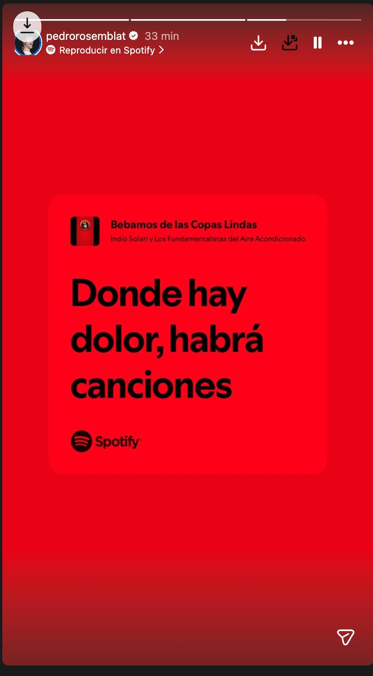 Despedida al Indio Solari de los Famosos. Crédito: Instagram