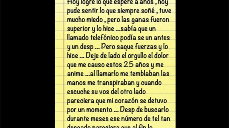 Después de 25 años, Tamara Alves habló con su padre: "Cuando escuché su voz, mi corazón se detuvo por un momento" (Foto: Twitter)