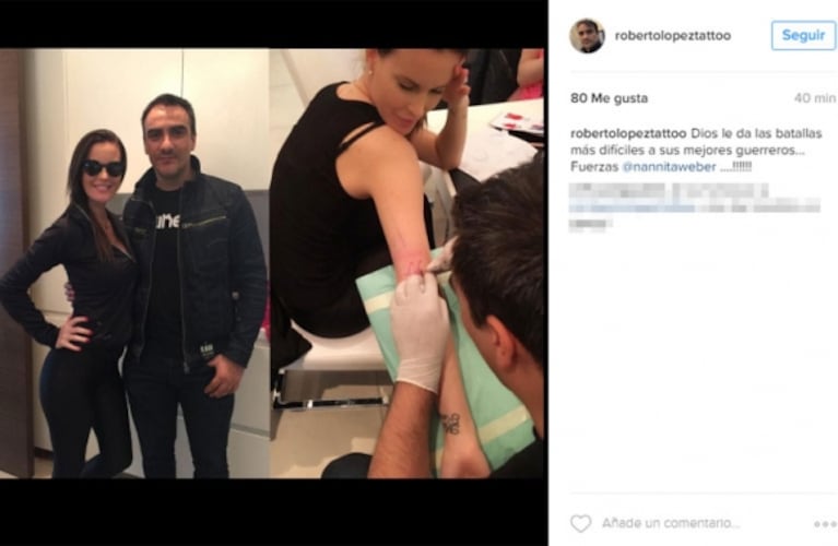 Después de vencer al cáncer, Natalie Weber se hizo un tatuaje muy especial: inmortalizó en su piel la palabra "vida" en inglés 