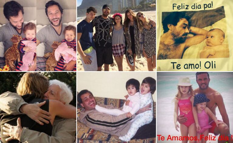 Día del Padre: los tiernos mensajes y fotos de los famosos. (Fotos: Twitter)