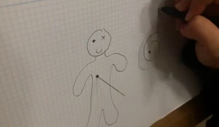 Dibujo, aguja y lápiz.