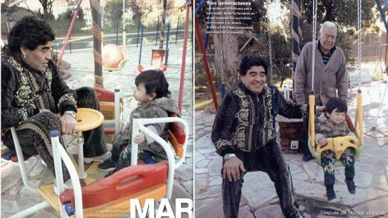 Diego Armando Maradona, Diego Fernando Maradona y Don Diego. (Foto: revista Gente)
