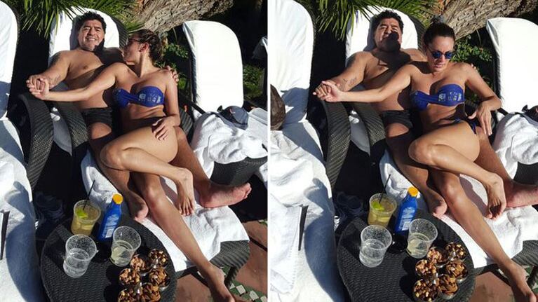 Diego Armando Maradona le prometió casamiento a Rocío Oliva. Foto: Diario Popular.