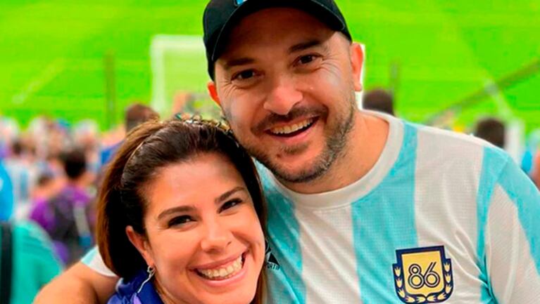 Diego Brancatelli y Cecilia Insinga en el Mundial de Qatar (Foto: Instagram)