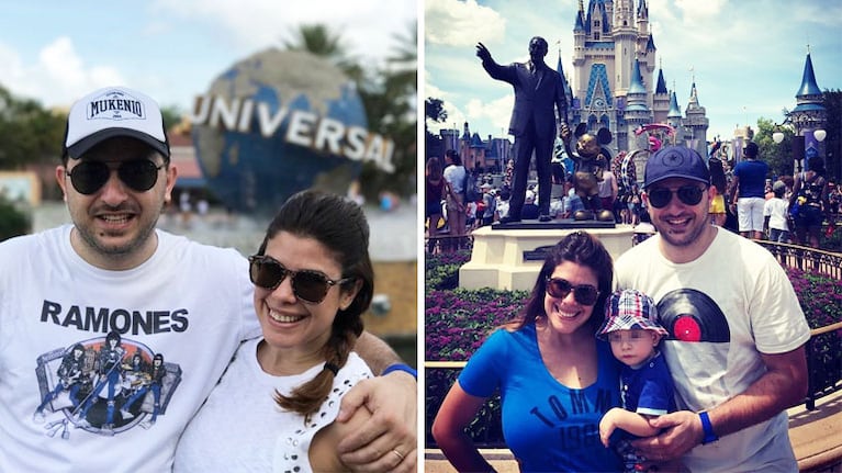 Diego Brancatelli y Cecilia Insinga se fueron a Disney con su hijo Valentín. (Foto: Instagram)