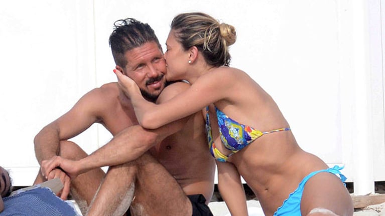 Diego "Cholo" Simeone y Carla Pereira, enamoradísimos. (Foto: Web)