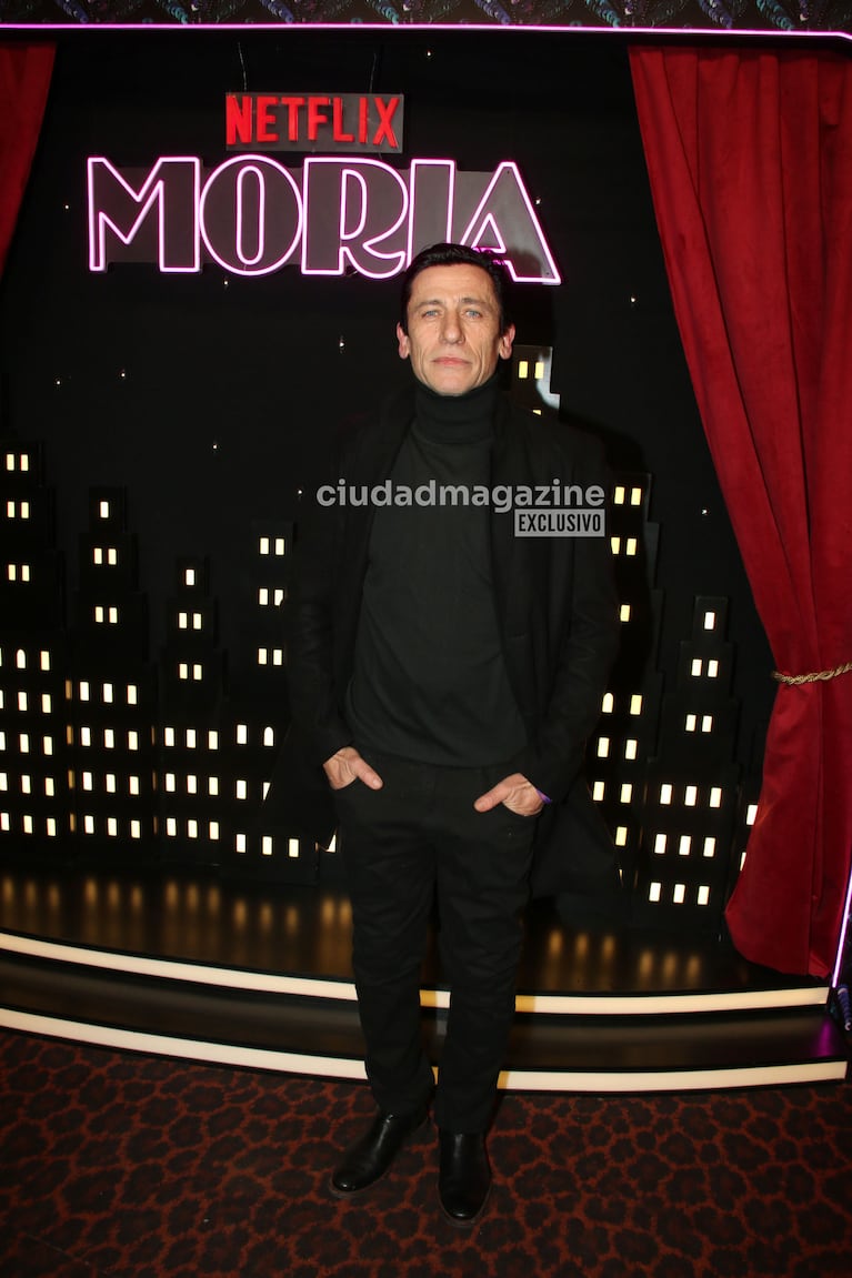 Diego Cremonesi en el estreno de la serie de Moria Casán (Foto: Movilpress).