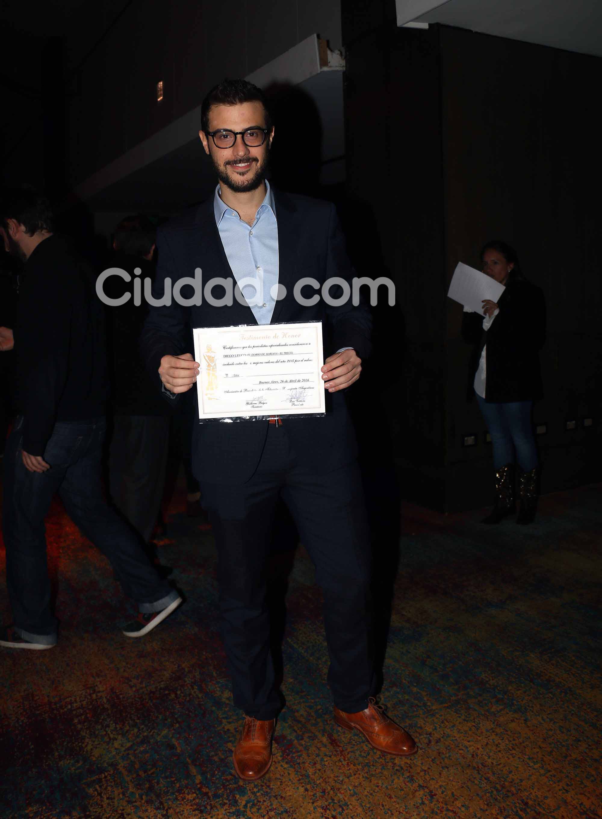 Diego Leuco, feliz por su nominación a Mejor Panelista  (Fotos: Movilpress). 