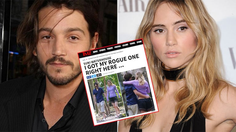 Diego Luna y Suki Waterhouse, juntos en México. (Fotos: TMZ y Web)