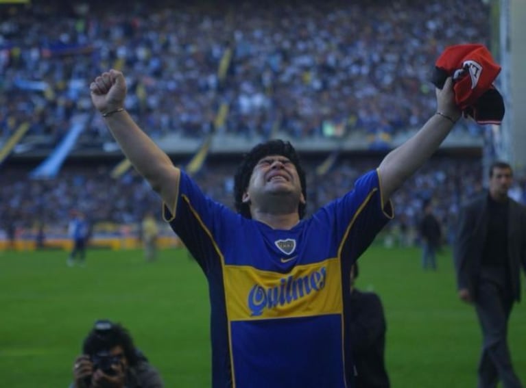 Diego Maradona, a 25 años de la despedida en la Bombonera. (Foto: Prensa / Jorge Luengo)