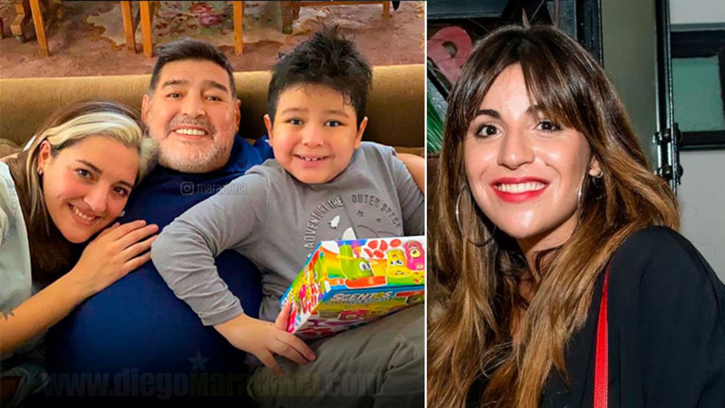 Diego Maradona compartió una foto junto a Jana y Dieguito Fernando: la inesperada reacción de Gianinna 