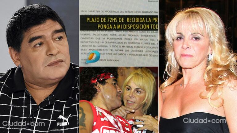  Diego Maradona le envió una carta documento a Claudia Villafañe: el detalle de todo lo que le pide
