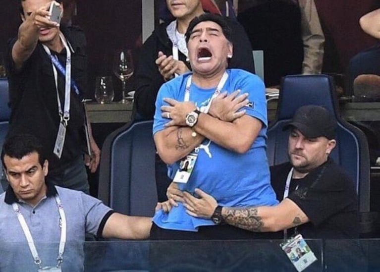 Diego Maradona se descompuso tras la victoria de la Selección Argentina frente a Nigeria