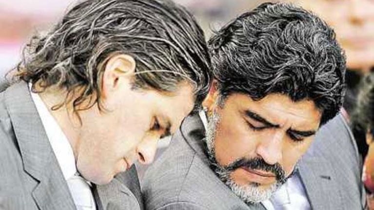 Diego Maradona y Alejandro Mancuso. (Foto: Web).