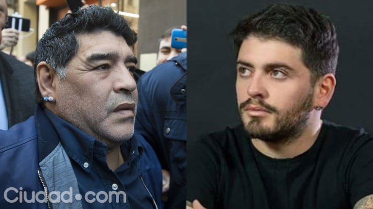 Diego Maradona y Diego Junior tuvieron su esperado reencuentro (Fotos: AFP y Web).