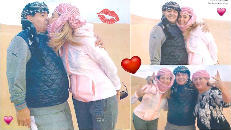 Diego Maradona y Rocío Oliva se juraron amor eterno en Dubai (Fotos: revista Gente)