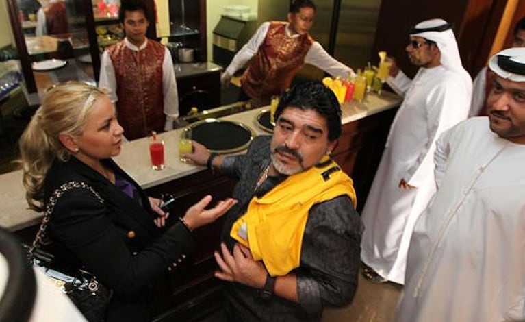 Diego Maradona y Verónica Ojeda acordaron en Dubai por Diego Fernando. (Foto: Web)