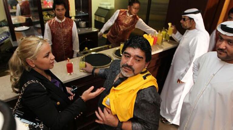 Diego Maradona y Verónica Ojeda acordaron en Dubai por Diego Fernando. (Foto: Web)