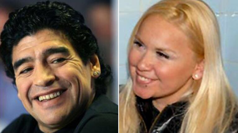 Diego Maradona y Verónica Ojeda. (Fotos: archivo Web)