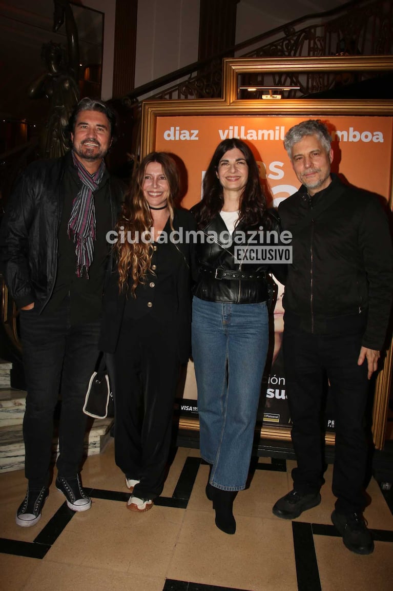 Diego Olivera, Mónica Ayos, Soledad Villamil y Federico Olivera (Foto: Movilpress)