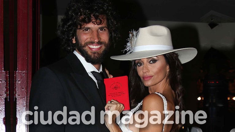 Diego Orden y Paz Conrú en su boda (Foto: Movilpress)