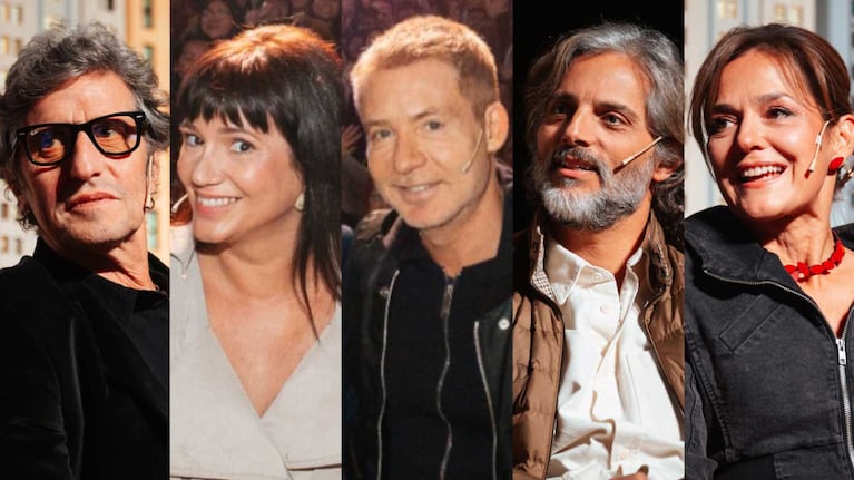 Diego Peretti, Griselda Siciliani, Adrián Suar, Joaquín Furriel y Andrea Pietra (Fotos: Rafa Cardelli / Netflix)