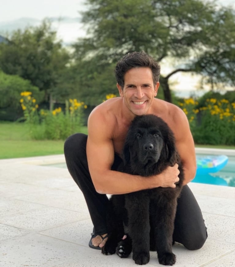 Diego Ramos presentó a Porthos, su nueva mascota, tras la muerte hace un mes de su último perro