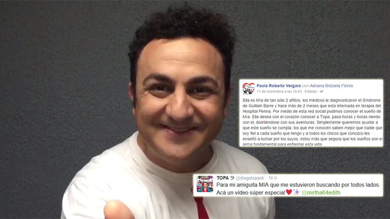 Diego Topa y un mensaje de amor para Mia (Foto: Twitter)