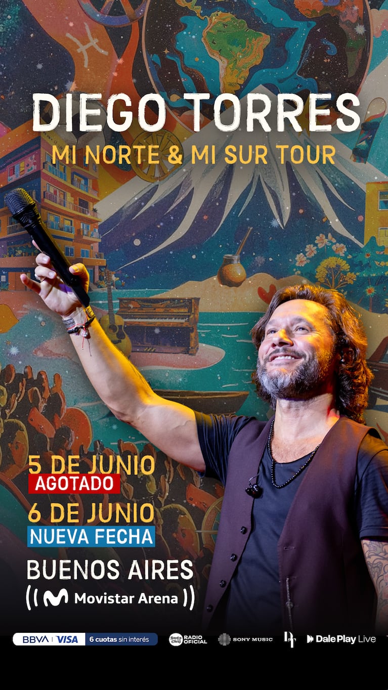Diego Torres en Movistar Arena 2026: agotó el 5 de junio y suma nueva fecha 