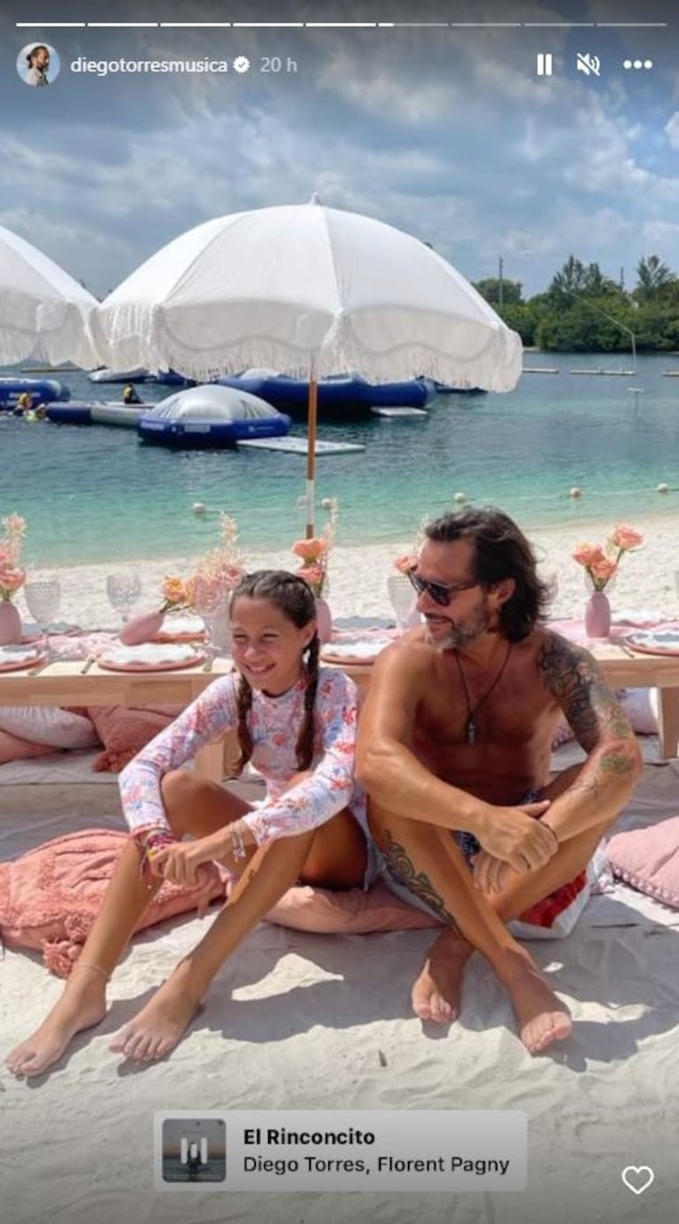 Diego Torres y Débora Bello, juntos en el cumpleaños de Nina: el tierno álbum de fotos