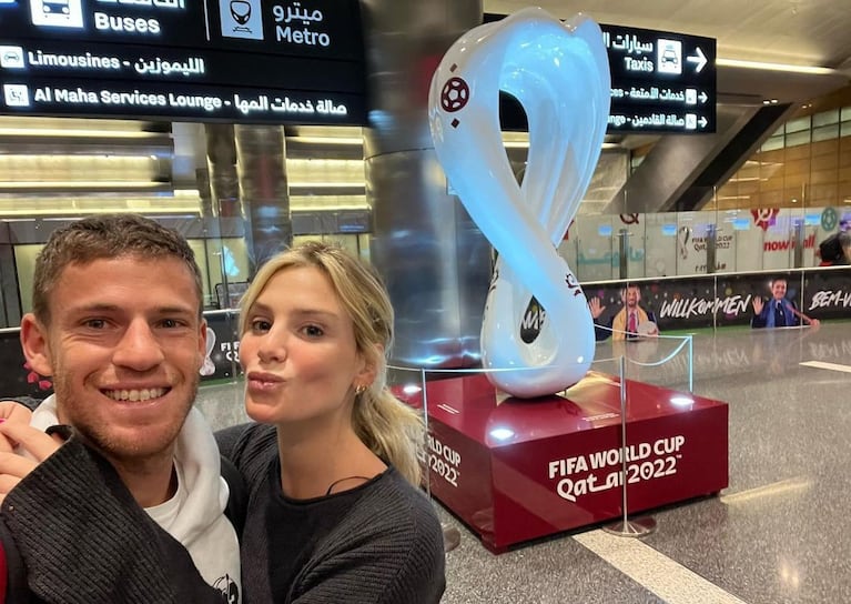 Diego y Eugenia en la sede del Mundial 2022 (Foto: Instagram / @dieschwartzman).