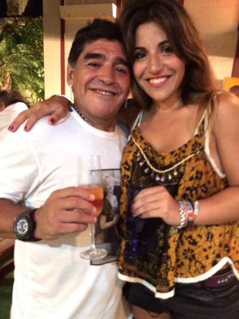 Diego y Gianinna Maradona (Foto: Twitter)