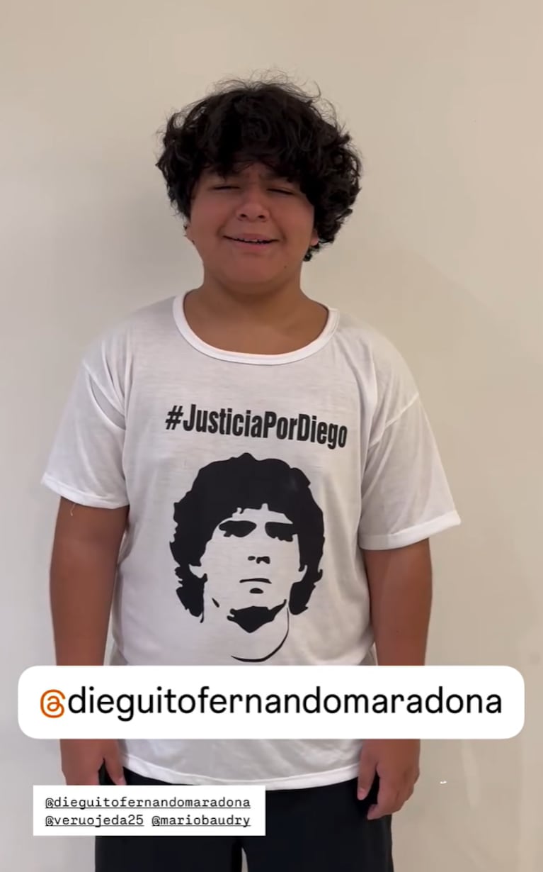 Dieguito pidió justicia por su papá. Foto: IG | dieguitofernandomaradona