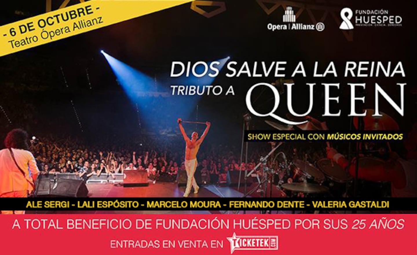 "Dios Salve a la Reina" a beneficio de Fundación Huésped.