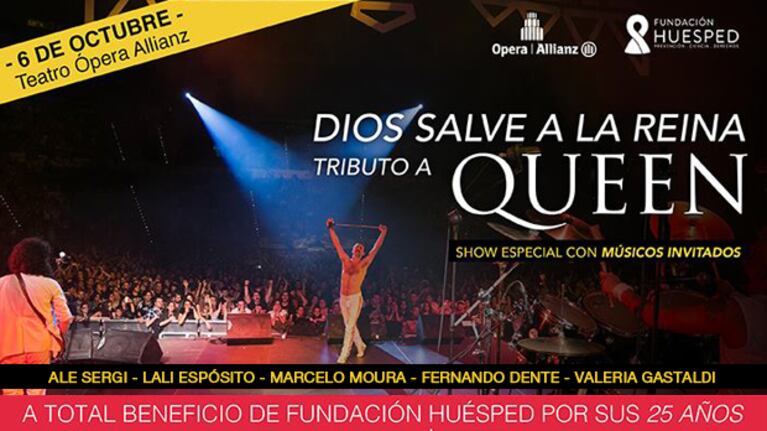 "Dios Salve a la Reina" a beneficio de Fundación Huésped.