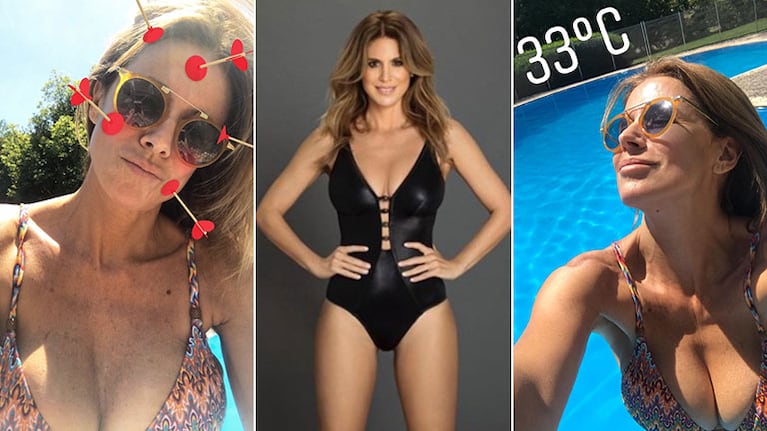 ¡Diosa a los 51 años! Flavia Palmiero, súper sexy en traje de baño: Un poco de sol y a cuidarse!