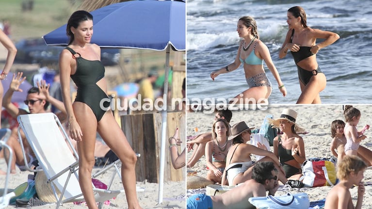 Diosa total, la modelo uruguaya disfruta en la playa.