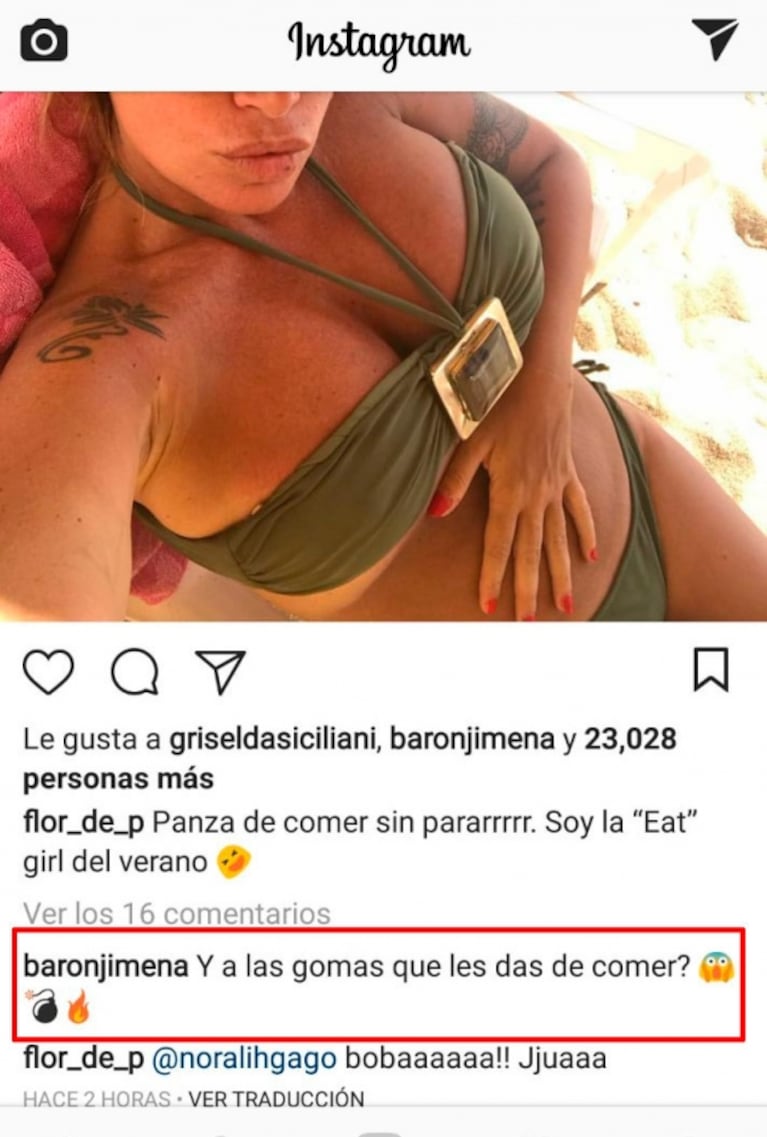 ¡Diosas con buen humor! La foto sexy de Flor Peña en la playa ¡y el pícaro comentario de Jimena Barón!