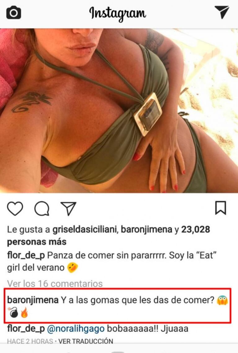 ¡Diosas con buen humor! La foto sexy de Flor Peña en la playa ¡y el pícaro comentario de Jimena Barón!