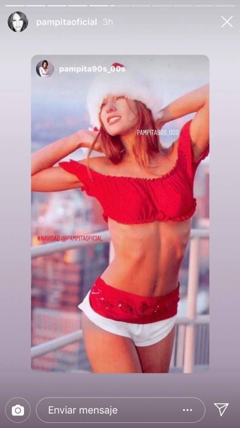 Disfrazada con prendas navideñas, Pampita les deseó a sus seguidores unas felices fiestas