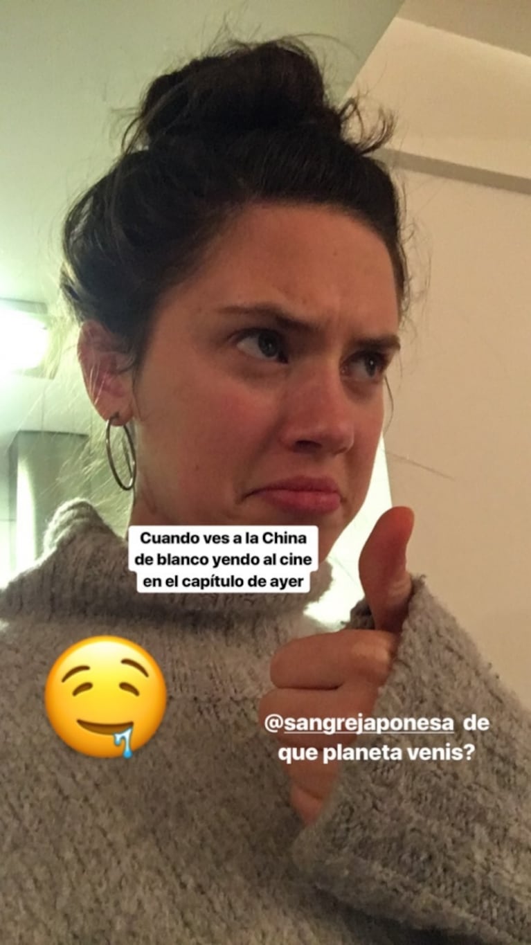 Divertida reacción de Delfina Chaves por una escena de la China Suárez en ATAV: