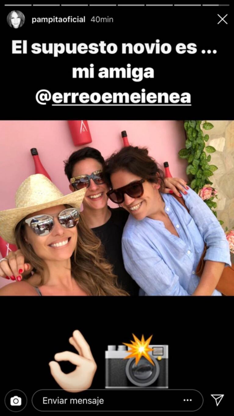 Divertida reacción de Pampita por una versión de romance ¡con foto incluida!: "El supuesto novio es mi amiga"