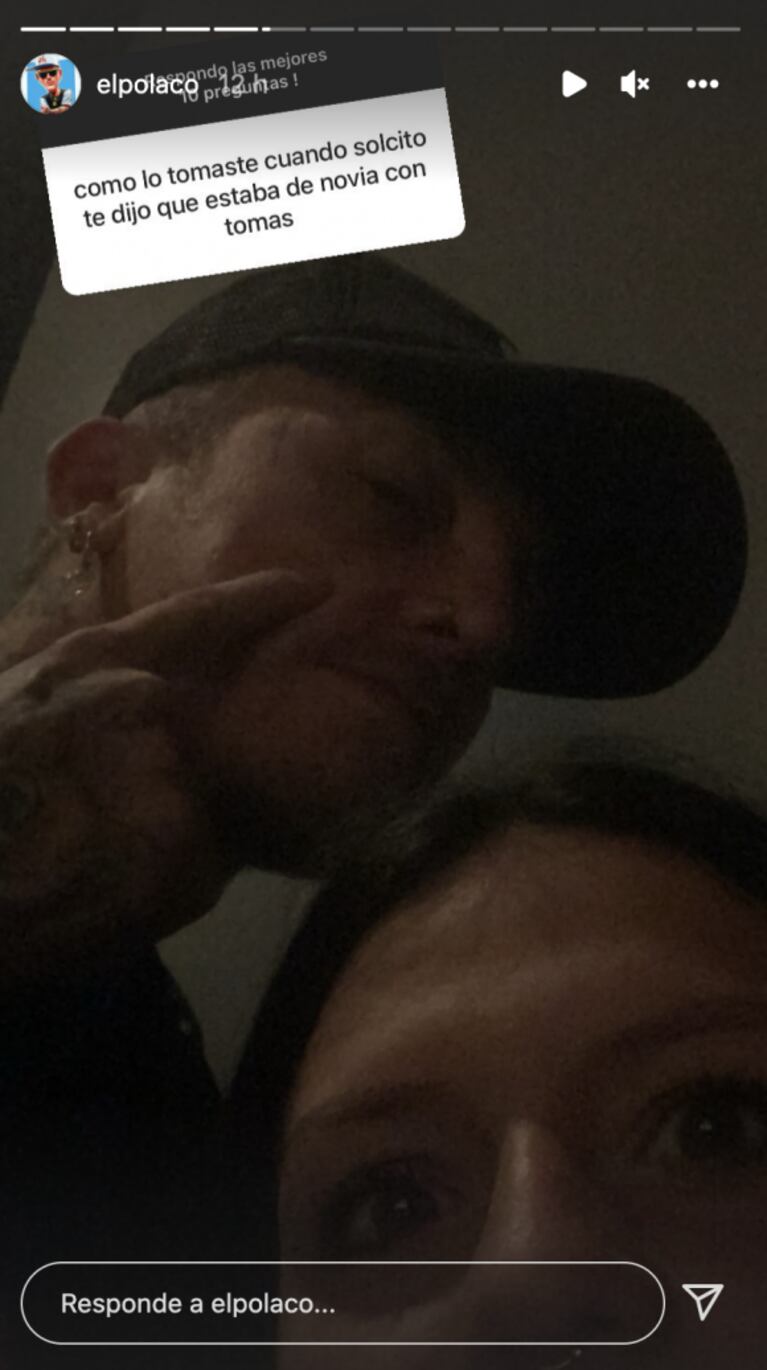 Divertida reacción del Polaco ante el noviazgo de su hija Sol: publicó una selfie haciéndole "ojito" a la pareja