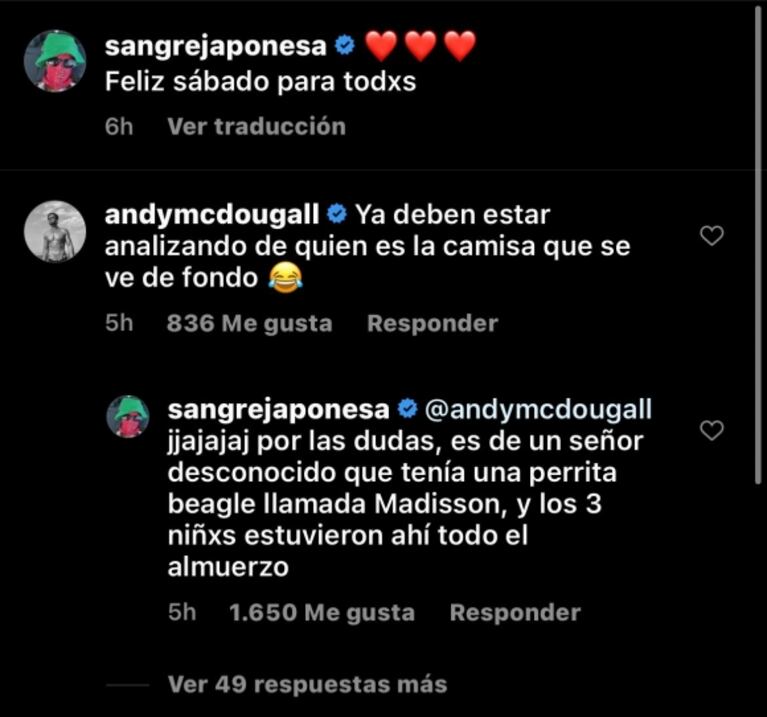 Divertido comentario de la China Suárez sobre un misterioso hombre que aparece en una foto cerca de sus hijos: "Es un señor desconocido que tenía una perrita"