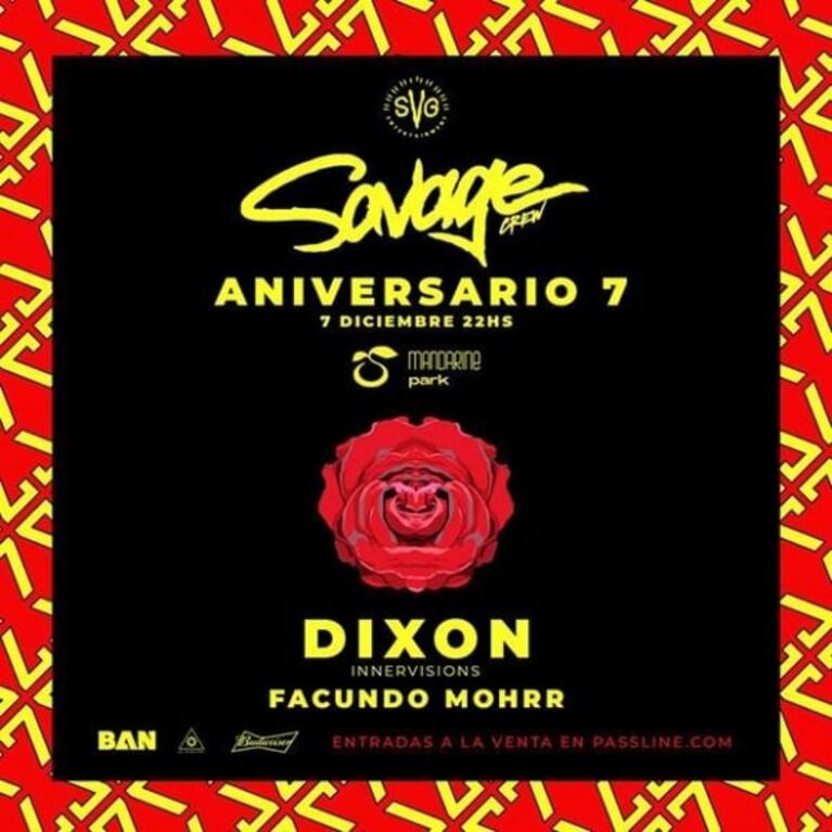 Dixon en Crew Savage, que celebra en Mandarine Park su séptimo aniversario