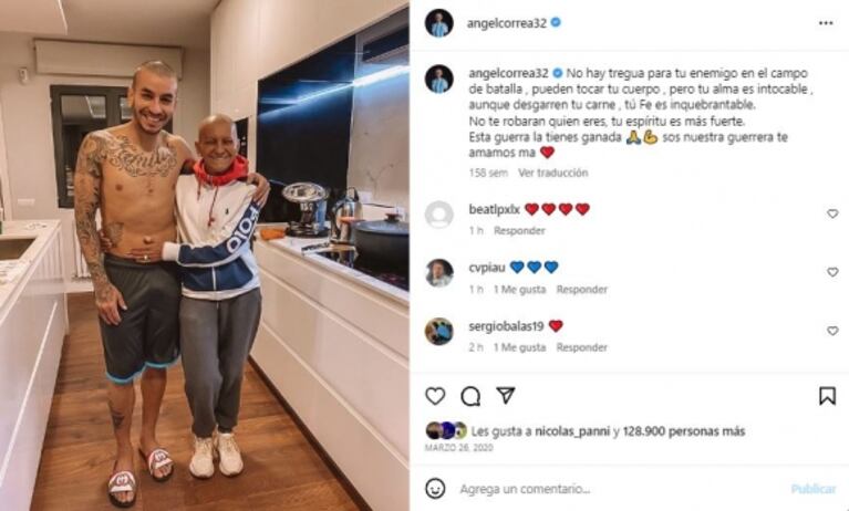 Dolor en la Selección Argentina: murió la madre de Ángel Correa, víctima de una cruel enfermedad