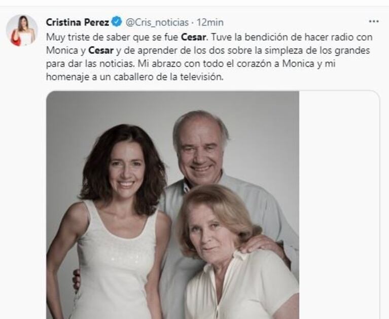 Dolor por la muerte de César Mascetti: los mensajes de despedida de los famosos en las redes